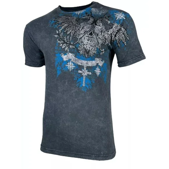 Archaic by Affliction Men's T-Shirt Calcium Biker Y2K S-5XL - Picture 5 of 8